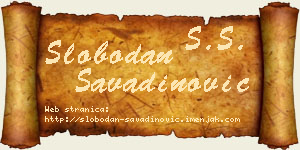 Slobodan Savadinović vizit kartica